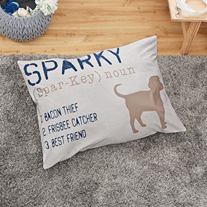 Definition Of My Dog Personalized Dog Bed - Small 22x30