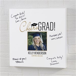 Signature Graduation Photo Personalized Canvas Print - 12x12