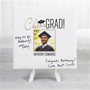 Signature Graduation Photo Personalized Canvas Print - 8x8