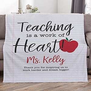 Inspiring Teacher Personalized 60x80 Fleece Blanket