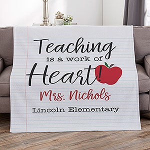 Inspiring Teacher Personalized 50x60 Sweatshirt Blanket