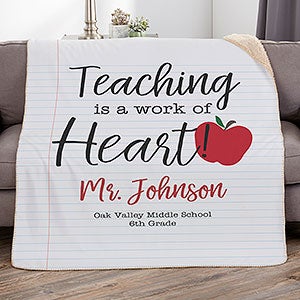 Download Inspiring Teacher Personalized 50x60 Sherpa Blanket Teacher Gifts