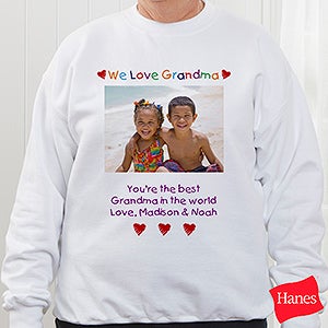 Personalized Photo Message Adult Sweatshirt