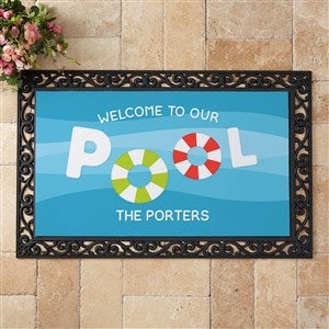 Pool Welcome Personalized Doormat - 20x35