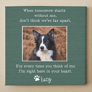 Pet Memorial Personalized Photo Canvas Print - 12x12