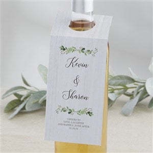 Laurels Of Love Personalized Wine Tags For Wedding - 1 Set Of 12