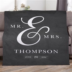 Moody Chic Personalized Wedding 60x80 Fleece Blanket