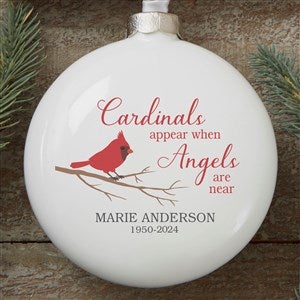 Personalized Deluxe Cardinal Memorial Ornament