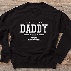 Five Star Dad Personalized Hanes ComfortWash Sweatshirt - Adult Large - Cayenne