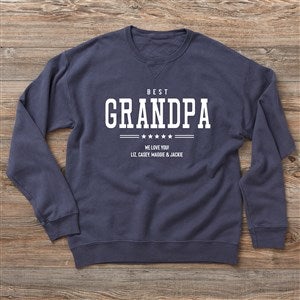 Five Star Grandpa Personalized Hanes ComfortWash Sweatshirt - Adult Small - Black