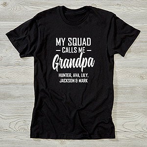 My Squad Calls Me Grandpa Personalized Hanes T-Shirt - Adult Large - White