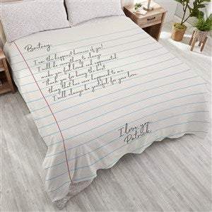 Love Letter Personalized 90x90 Plush Queen Fleece Blanket