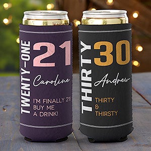 21st Birthday Can Coolers & Koozies