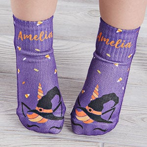 Sweet & Spooky Personalized Toddler Halloween Socks