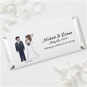 Wedding Couple Personalized Wedding Candy Bar Wrappers - Set Of 12