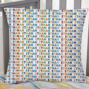 Vibrant Name Personalized 18-inch Throw Pillow