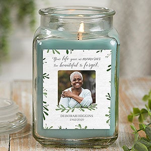 Botanical Memorial Personalized 18 oz Eucalyptus Candle Jar