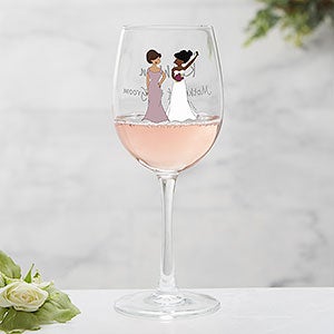 Bridal Party Personalized White Wine Glass By PhiloSophie's