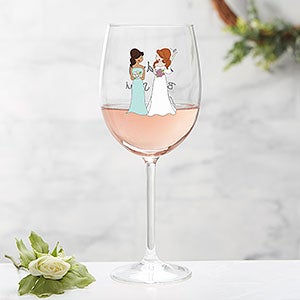 Bridal Party Personalized Red Wine Glass By PhiloSophie's