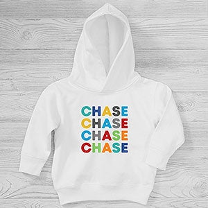 Vibrant Name For Him Personalized Toddler Hooded Sweatshirt - Toddler 5/6 - Royal Blue