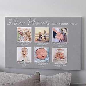 Moments In Time Personalized 6 Photo Canvas Print - 16x24