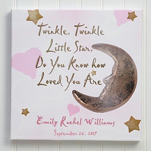 Twinkle Twinkle 16 x 16 Personalized Canvas Print