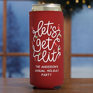 Scripty Style Personalized Slim Can Cooler