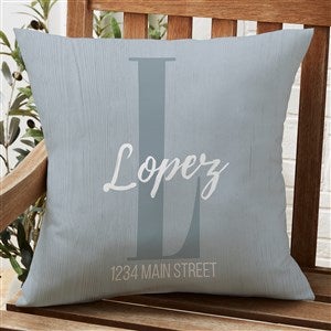 Farmhouse Initial Personalized Outdoor Throw Pillow - 20x20