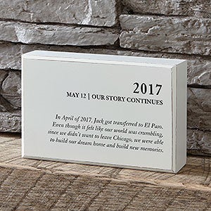 Family Story Personalized Shelf Blocks With No Photo