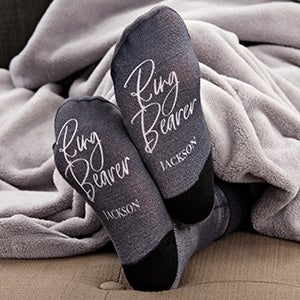 Classic Elegance Personalized Ring Bearer Socks for Kids