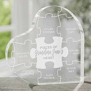 Pieces Of Her Heart Personalized Heart Puzzle Keepsake