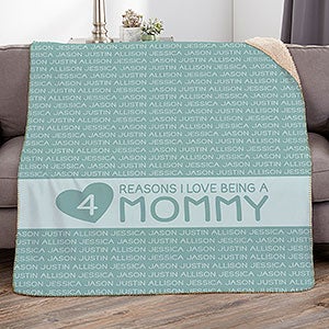 Reasons She Loves Being... Personalized 50x60 Sherpa Blanket