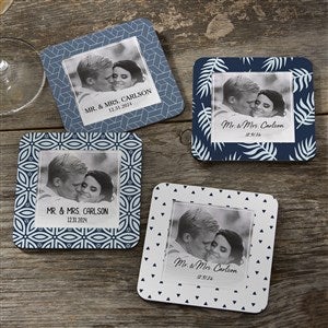 Wedding Custom Pattern Personalized Photo Coasters