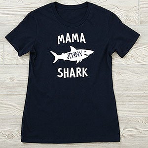 Mommy Shark Personalized Next Level Fitted Tee - Ladies Fitted X-Large - White