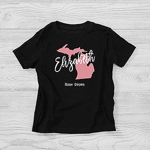 State Pride Personalized Toddler T-Shirt - Toddler 4T - Pink