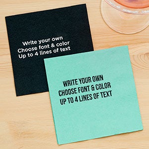 Write Your Own Personalized Cocktail Napkins - Set Of 50