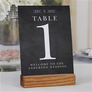 Moody Chic Personalized Wedding Table Number Cards