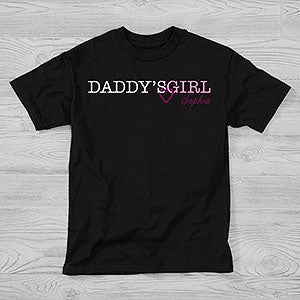 Daddy's Girl Personalized Hanes Youth T-Shirt - Youth Medium - Royal Blue