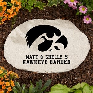 NCAA Iowa Hawkeyes Personalized Round Garden Stone