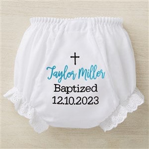 Christening Day Embroidered Diaper Cover - Size 2 (6-12ms) Approx. 22lbs