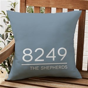 Home Address Personalized Outdoor Throw Pillow - 20x20