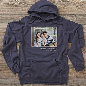 Photo For Him Personalized Hanes Adult ComfortWash Hoodie - Adult Medium - Cayenne