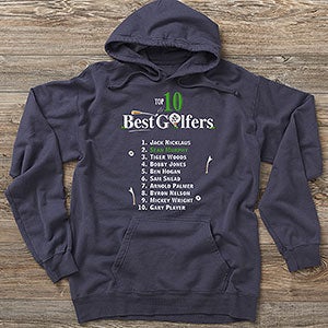 Top 10 Golfers Personalized Hanes Adult ComfortWash Hoodie - Adult Small - Cayenne