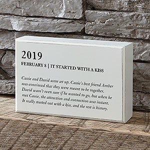 Couples Story Personalized Shelf Blocks With No Photo