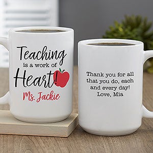 Inspiring Teacher Personalized Coffee Mug 15 Oz White