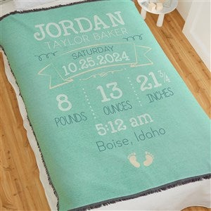 I Am Special Birth Info Personalized 56x60 Woven Throw Baby Blanket