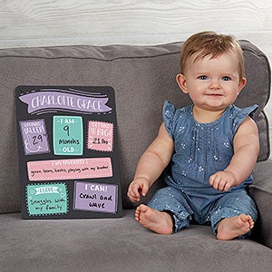 Baby Milestone Board Personalized Dry Erase Signs