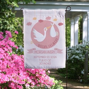 It?s A Girl Baby Announcement Personalized Garden Flag