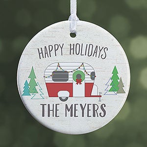 Christmas Camper Personalized Ornament - 1 Sided Glossy