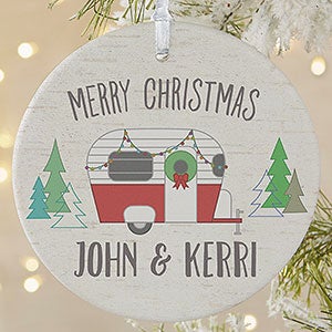 Christmas Camper Personalized Ornament - 1 Sided Matte